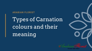 Types of carnation colors and their meaning