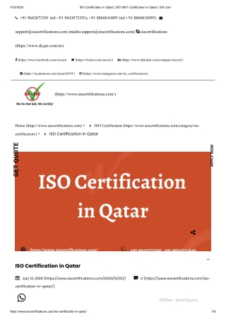 How to Get ISO Certification in Qatar for a organization?