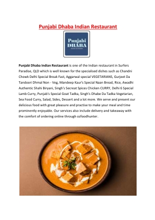 Punjabi Dhaba Indian Restaurant Surfers Paradise, QLD – 5% Off