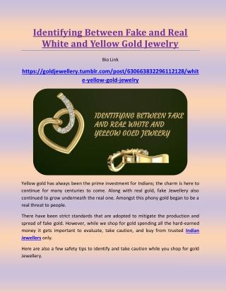 Fake and Real White and Yellow Gold Jewelry