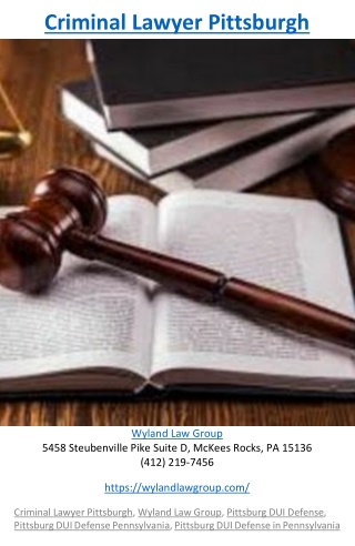 Criminal Lawyer Pittsburgh