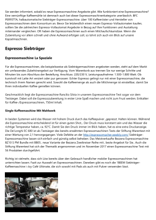 Daten über Pavoni Espressomaschine veröffentlicht  2020