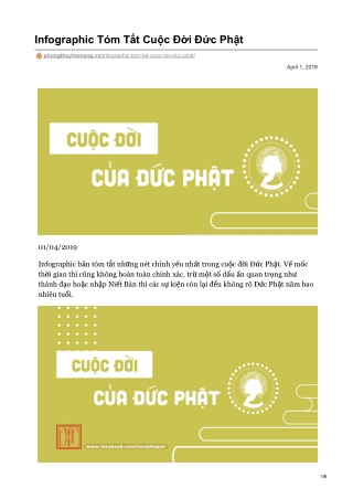 Infographic Tóm Tắt Cuộc Đời Đức Phật