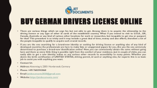 Buy German Drivers License Online