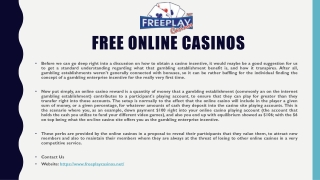 Free Online Casinos