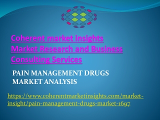 Pain management drugs market analysis