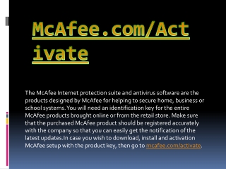 McAfee.com/Activate - Download, Install &amp; Activate McAfee Retail Card