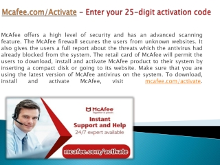 Mcafee.com/Activate