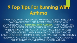 9 top tips for running with asthma