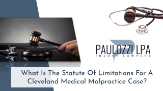 What Is The Statute Of Limitations For A Cleveland Medical Malpractice Case?