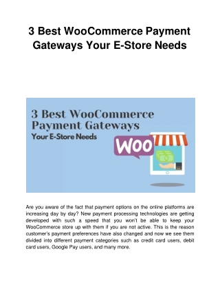 3 Best WooCommerce Payment Gateways Your E-Store Needs