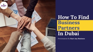 How to find business partners  in Dubai