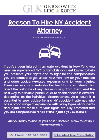 Reason To Hire NY Accident Attorney