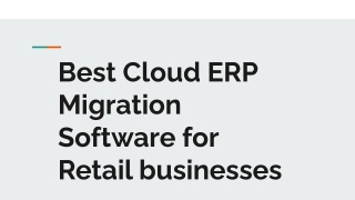 Best Cloud ERP Migration Software for Retail businesses | Averiware