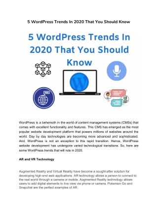 5 WordPress Trends In 2020 That You Should Know - CSSChopper
