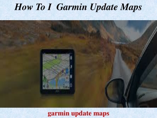 How to I garmin update maps