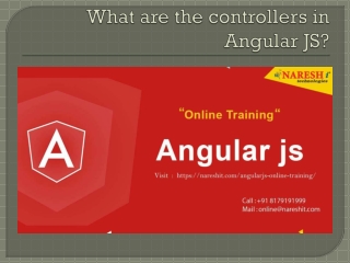 What are the controllers in AngularJS?