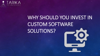 Why Should You Invest In Custom Software Solutions?