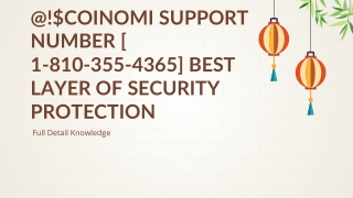 @!$Coinomi Support Number [ 1-810-355-4365] Best Layer of Security Protection