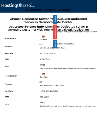 Germany Dedicated Server