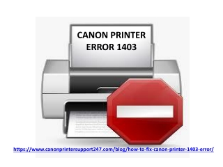 Fix Canon printer error 1403 issue