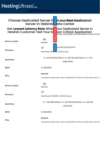 Helsinki Dedicated Server