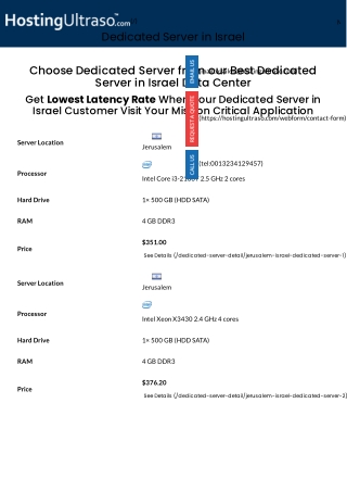 Israel Dedicated Server