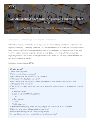 Everything about Keywords: Things no one told you before | FAQs