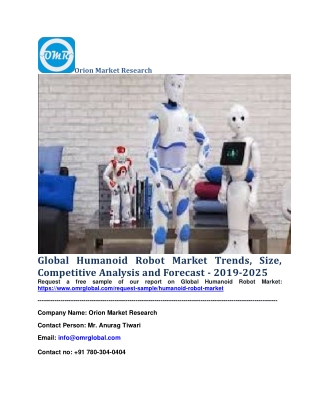 Global Humanoid Robot Market Trends, Size, Competitive Analysis and Forecast - 2019-2025
