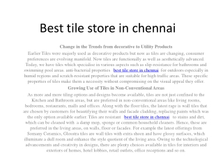 Best tile store in chennai