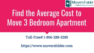 Know about Average Cost to Move 3 Bedroom Apartment