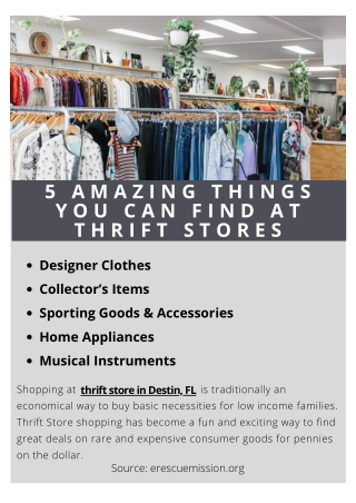 5 Amazing Things You Can Find At Thrift Stores