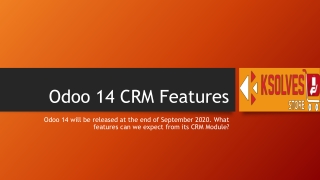 Odoo 14 CRM Features