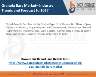 Granola Bars Market Growth Opportunities, Industry Analysis, Size, Share, Geographic Segmentation & Competitive Landscap