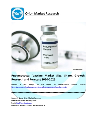 Pneumococcal Vaccine Market Research and Forecast 2020-2026