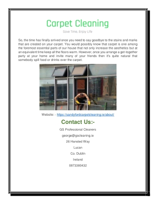 Sandyford Carpet Cleaning Company |!!! (Sandyfordcarpetcleaning.ie)