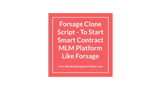 Forsage Clone Script -  To Start Smart Contract MLM Platform Like Forsage