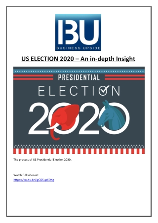 US ELECTION 2020 – An in-depth Insight