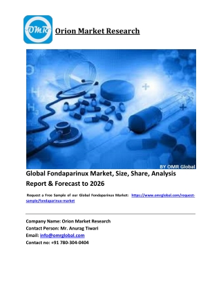 Global Fondaparinux Market Size, Industry Trends, Share and Forecast 2020-2026