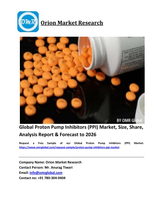 Global Proton Pump Inhibitors (PPI) Market Size, Industry Trends, Share and Forecast 2020-2026