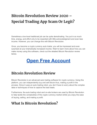 Bitcoin Revolution Review 2020 – Special Trading App Scam ..