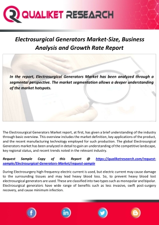 Electrosurgical Generators Market Size with COVID-19 Impact Analysis, Growth