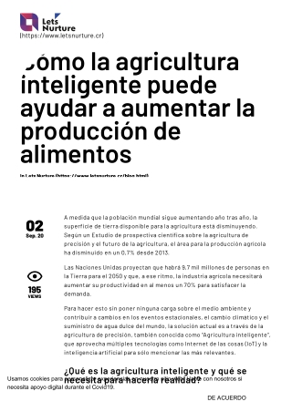 Cómo la agricultura inteligente puede ayudar a aumentar la producción de alimentos