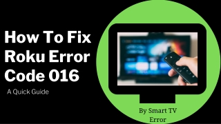 How To fix Roku Error Code 016 - Smart TV Error
