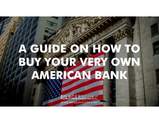 A GUIDE ON HOW TO BUY YOUR VERY OWN AMERICAN BANK