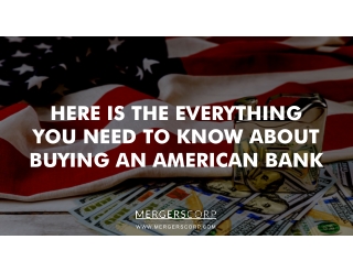 HERE IS THE EVERYTHING YOU NEED TO KNOW ABOUT BUYING AN AMERICAN BANK
