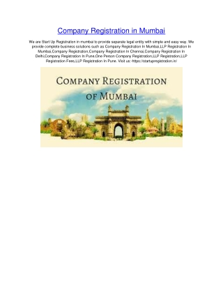 Company Registration in Mumbai