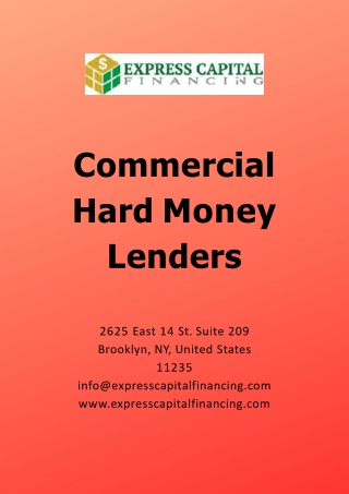 Commercial Mortgages | Commercial Hard Money Lenders