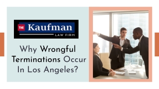Why Wrongful Terminations Occur In Los Angeles?