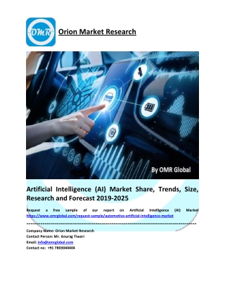 Automotive Artificial Intelligence Market Size, Share, Analysis, Industry Report and Forecast to 2025